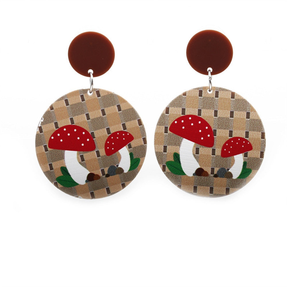 Vintage Mushroom Shaped Earrings