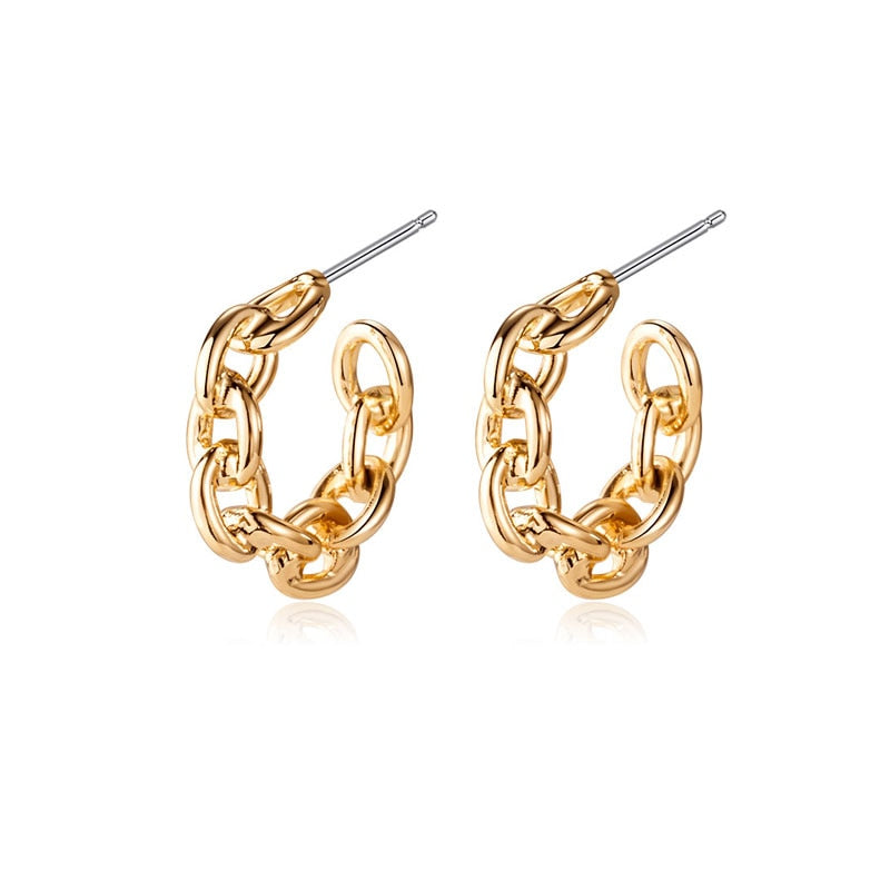 Golden Big Hoop Earrings