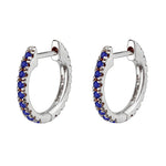  Gold Filled Hoop Drop Earrings Set for Women Ear Cuff Blue Zircon Enamel Dangle Earrings 2023 Fashion Jewelry Wholesale