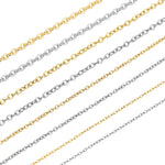 5 meters Stainless Steel Link Chains Bulk Lot 1 1.5 2 2.5mm Gold Color Necklace Chains for Diy Bracelet Supplies Jewelry Making