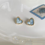 New Fashion White Square Rhinestone Zircon Double Pendant Gold Color Earrings for Women Unique Design Girls Trend Jewelry Gift