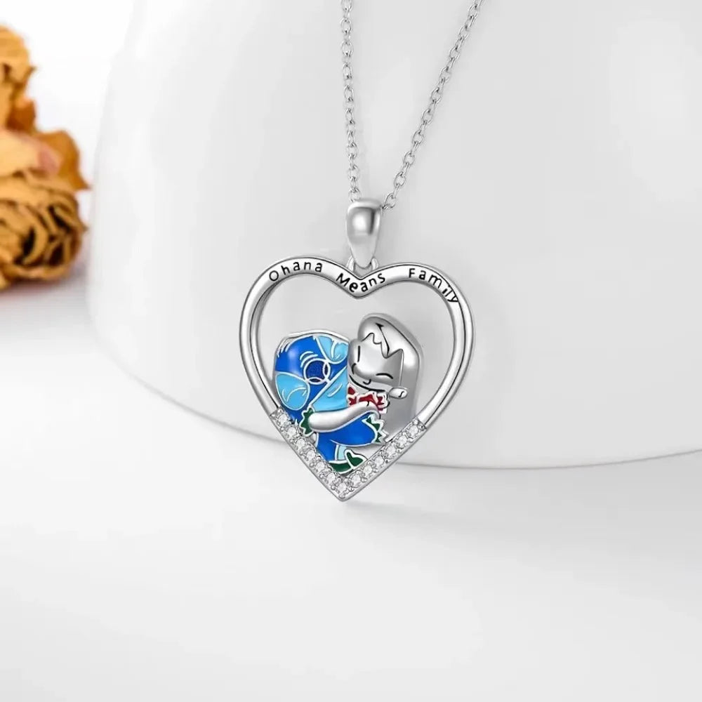 Lilo & Stitch Disney Cute Necklaces Earrings for Girls Women Anime Jewelry Accessor Pendant Stud Earring Kids Birthday Xmas Gift