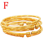 3MM/6pcs Etnic Gold Bangle