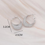 Minimalist Wire Mesh Zircon Round Hoop Earring for Women Unique Gold Color Loop Statement Party Jewelry LOVE Christmas Gift