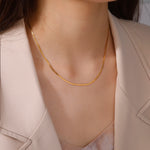 Stainless Steel Snake Chain Necklace for Women Men Minimalist Gold Color Choker Neck Chains 2025 Trend Jewelry Gift Hot