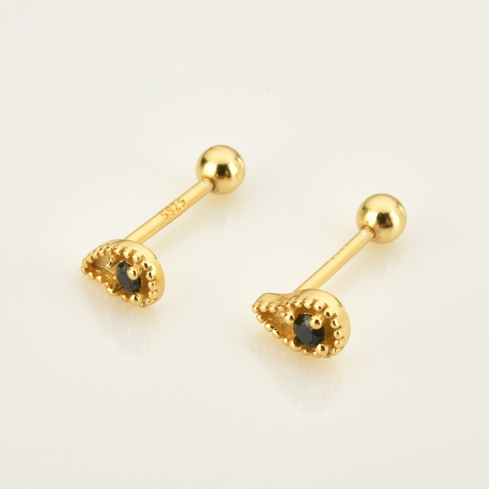 925 Sterling Silver Droplets Stud Earrings