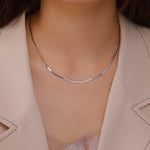Stainless Steel Snake Chain Necklace for Women Men Minimalist Gold Color Choker Neck Chains 2025 Trend Jewelry Gift Hot