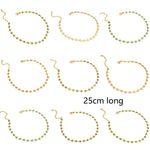 Colorful Enamel Flower Anklet For Women Stainless Steel Chain Anklet Bracelet Summer Beach Foot Leg Jewelry Gift 25cm