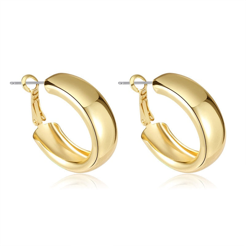 Golden Big Hoop Earrings