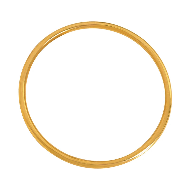 Simple Round Aperture Women's Stainless Steel Bracelet Girlfriend Gift Italian Bracelet Accessories Girl Gift Hot Sale