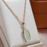 Mist Green Zircon Pendant Necklace