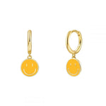  Gold Filled Hoop Drop Earrings Set for Women Ear Cuff Blue Zircon Enamel Dangle Earrings 2023 Fashion Jewelry Wholesale
