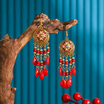 These Bohema Ethnic Fringed Tassel Earrings boast a stylish geometric shape and are crafted with a glossy acrylic water drop. Women of all ages will love wearing these beautiful metal earrings.