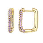  Gold Filled Hoop Drop Earrings Set for Women Ear Cuff Blue Zircon Enamel Dangle Earrings 2023 Fashion Jewelry Wholesale