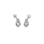 925 Sterling Silver Droplets Stud Earrings