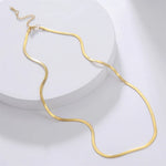 Stainless Steel Snake Chain Necklace for Women Men Minimalist Gold Color Choker Neck Chains 2025 Trend Jewelry Gift Hot