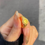 The elegance of the Zircon Mini Watch Ring, a stunning piece of jewelry designed for women. Crafted from gold-colored stainless steel, this adjustable 520 watch ring is perfect for weddings or as a thoughtful gift. Embrace the beauty of this aesthetic jewelry and surprise the special woman in your life with this exquisite femme.