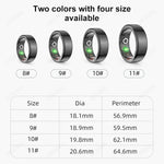 New Smart Ring Men Women Heart Rate Blood Oxygen Sleep Health Monitor Fitness IP68 Waterproof Sport Activity Tracker Finger Ring