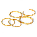 Fashion Minimalist Highlight Luxury 18k Gold Plated Geometric Bangles Tarnish Free Glossy Stainless Steel Bangle For Women Gifts