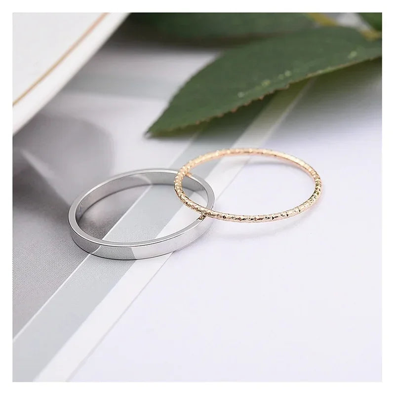King 10pcs/set Women Simple No Inlay Alloy High-grade Ring Casual Personality Temperament Jewelry