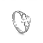 2025 Trend Cross Ring Gold Color Open Finger Rings for Women Christian Jesus Stainless Steel Jewelry Friends Gifts New