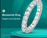 All Moissanite Rings for Women Man Engagement Wedding Eternity Band with GRA S925 Silver Plated 18k Gold Ring