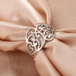 Filigree Ring Stainless Steel Gold Color Elegant Finger Rings Women Bohemian Jewelry Wedding Band Gift Wholesale
