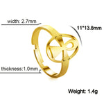 2025 Trend Cross Ring Gold Color Open Finger Rings for Women Christian Jesus Stainless Steel Jewelry Friends Gifts New