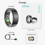 2024 R02 Smart Ring Military Grade Titanium Steel Shell Health Monitoring IP68 & 5ATM Waterproof Multi-sport Modes