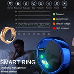 Enhance your fitness journey with the Smart Ring Activity Fitness Tracker, a stylish finger ring compatible with both IOS and Android devices. This innovative device not only monitors your heart rate, sleep patterns, blood oxygen levels, and blood pressure, but also makes for a perfect gift for women who value their health and well-being.