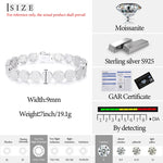 Unisex Full VVS1 Moissanite Round Bracelet 925 Silver Luxury For Women Bracelet Fine Jewelry