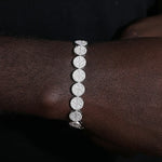 Unisex Full VVS1 Moissanite Round Bracelet 925 Silver Luxury For Women Bracelet Fine Jewelry