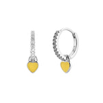  Gold Filled Hoop Drop Earrings Set for Women Ear Cuff Blue Zircon Enamel Dangle Earrings 2023 Fashion Jewelry Wholesale