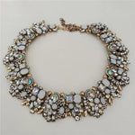 2025 New Fashion Crystal Rhinestones Large Collar Choker Necklace Earrings Women Jewelry Sets Indian Statement Wedding Necklace