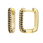  Gold Filled Hoop Drop Earrings Set for Women Ear Cuff Blue Zircon Enamel Dangle Earrings 2023 Fashion Jewelry Wholesale
