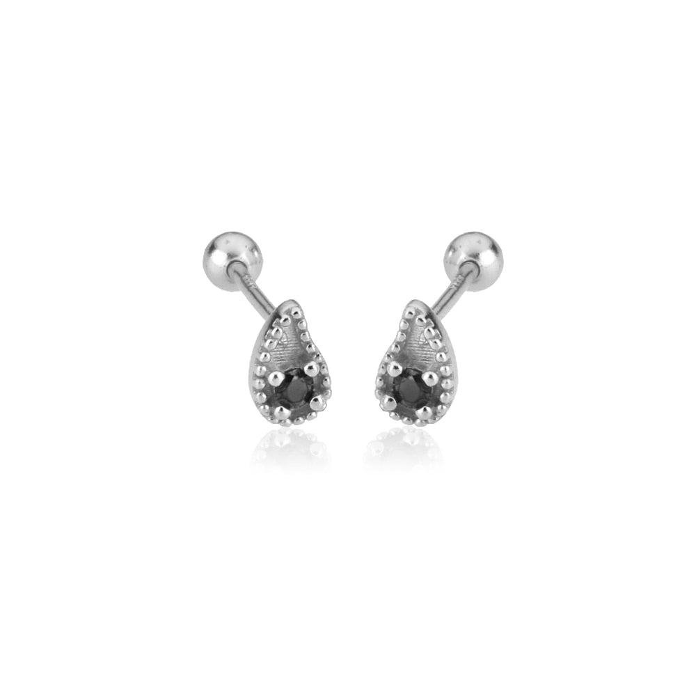 925 Sterling Silver Droplets Stud Earrings