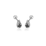 925 Sterling Silver Droplets Stud Earrings