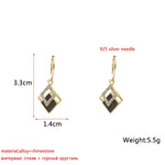 Black Rhombus Pendants Earrings