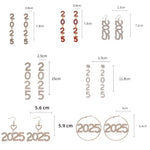Women's Fashion Number 2025 Earrings Sparkling Rhinestone Drop Earrings Happy New Year Earrings for Party Banquet Ear Jewelry