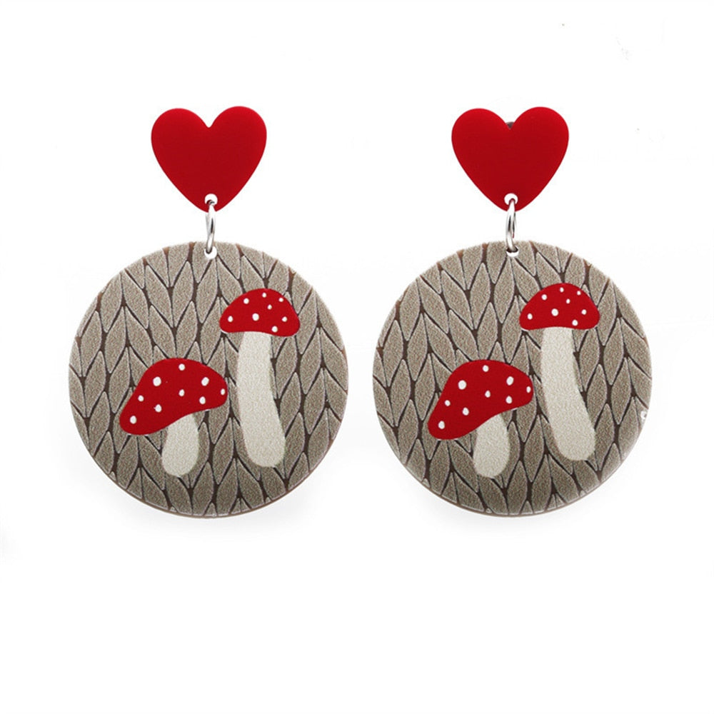 Vintage Mushroom Shaped Earrings