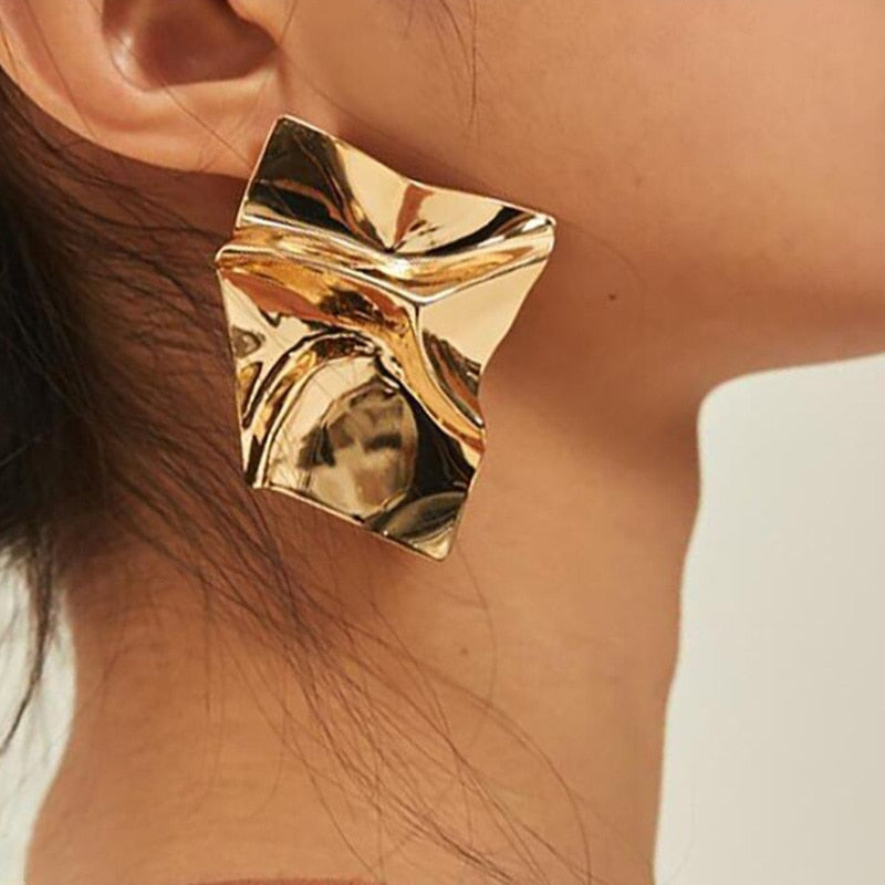 Exaggerated Simple Irregular Geometric Earrings