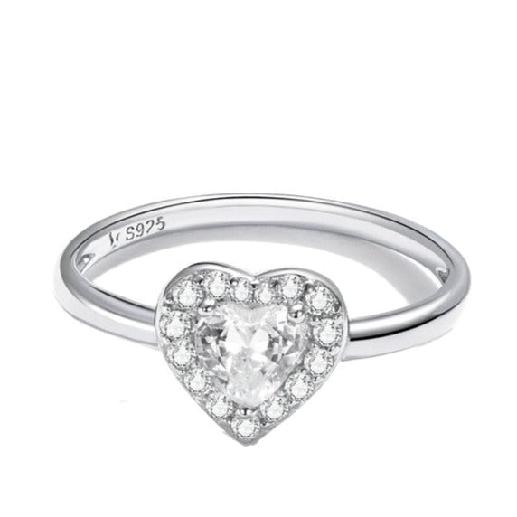 925 Sterling Silver Bright Love Ring