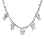 Crystal Butterfly Pendant Necklace