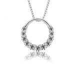 Round Shape Cubic Zirconia Pendant Necklace