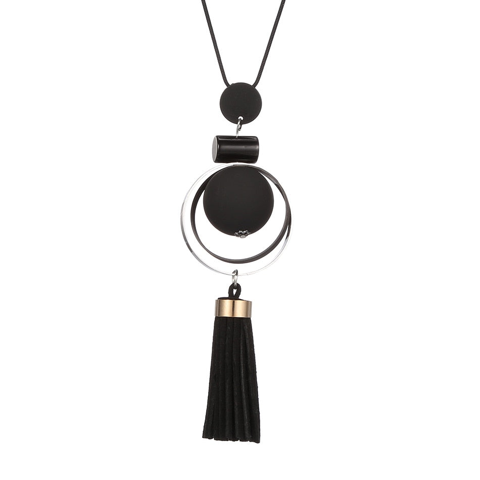 Casual Tassel Pendant Necklace