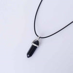 Hexagonal Column Quartz Necklace