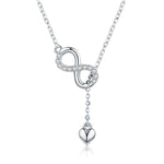 925 Sterling Silver Infinity Love Pendant Necklace