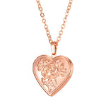 Heart Frame Memory Locket Pendant Necklace