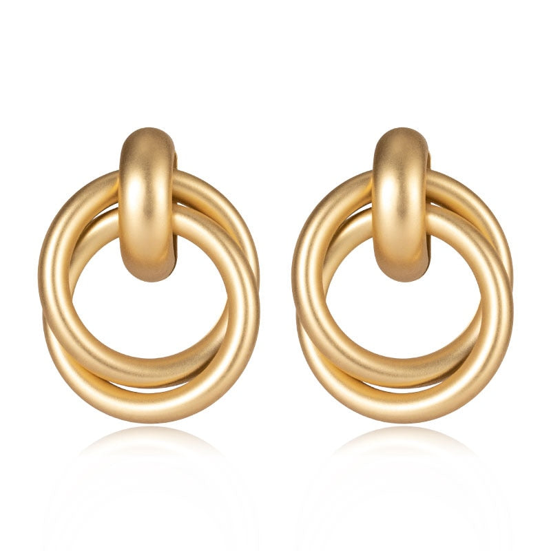 Golden Big Hoop Earrings